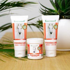 Paket trojček konjskega balsama s toplotnim učinkom (2x tuba 100ml + 1x lonček 100ml)